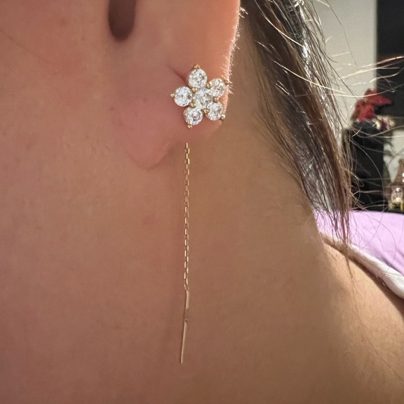 18k Saudi Gold Rositas threader Earrings